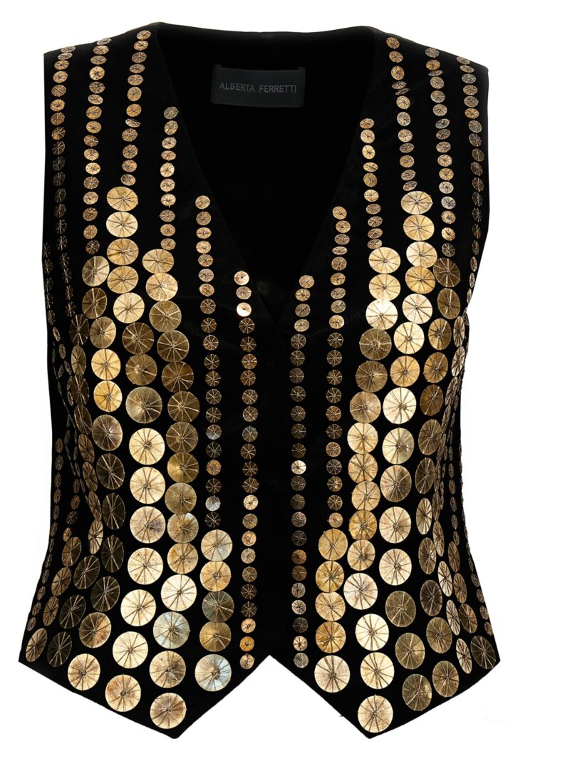 Sequin vest ALBERTA FERRETTI Black