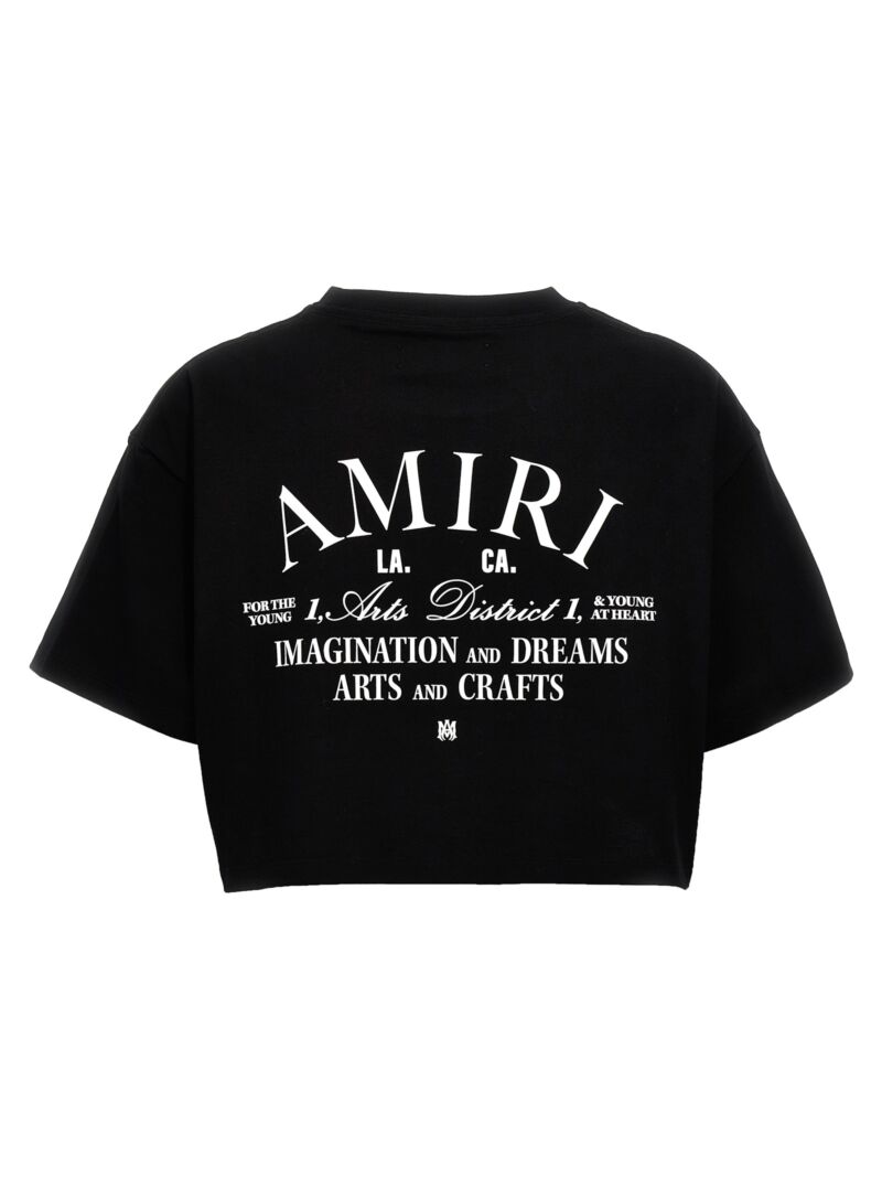 'Arts District' cropped T-shirt AWJYTE1012BLACK AMIRI White/Black