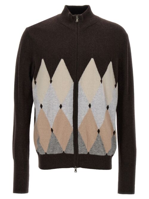 'Argyle' cardigan BALLANTYNE Brown