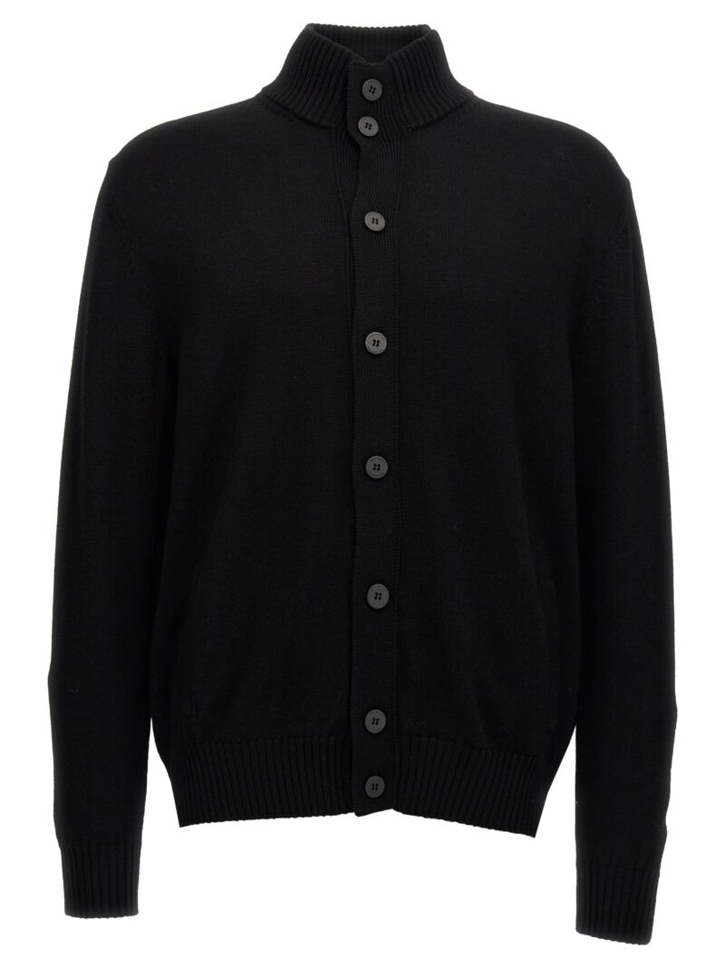 Merino cardigan BALLANTYNE Black