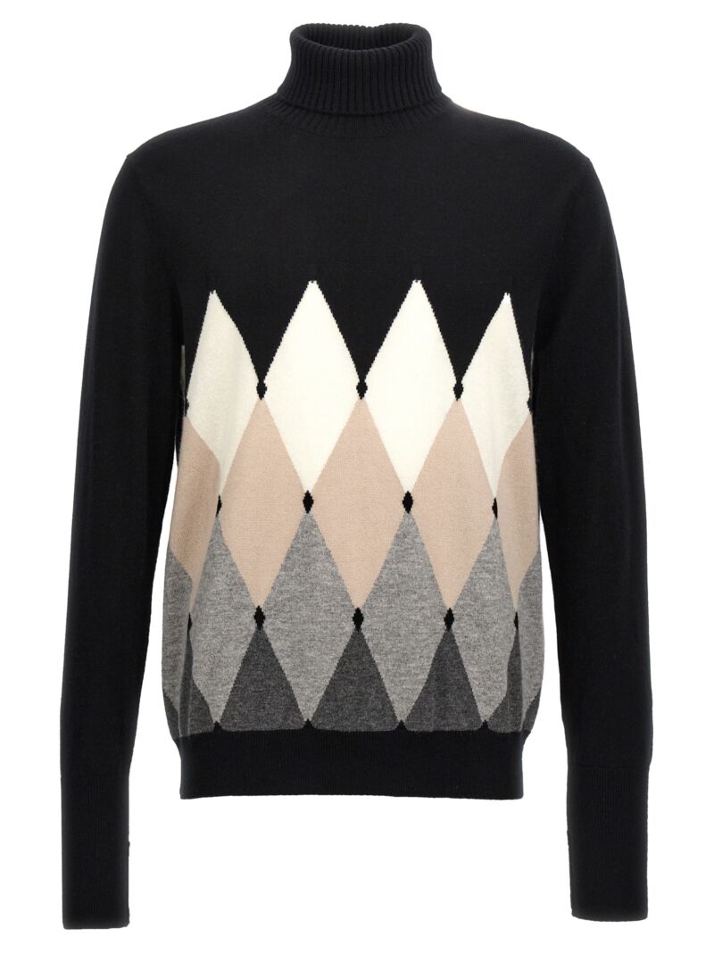 'Argyle' turtleneck sweater BALLANTYNE Black