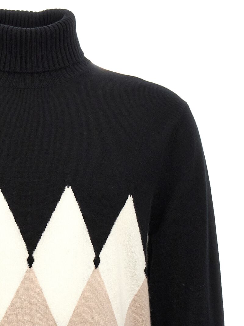 'Argyle' turtleneck sweater Man BALLANTYNE Black