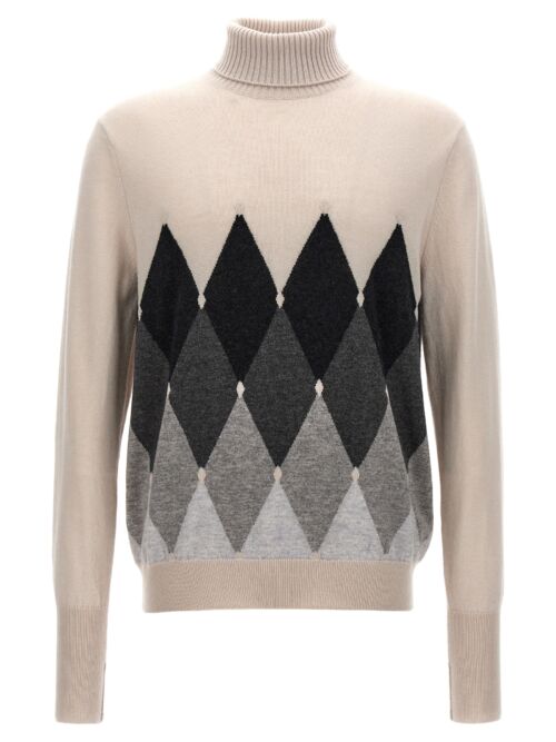 'Argyle' turtleneck sweater BALLANTYNE White