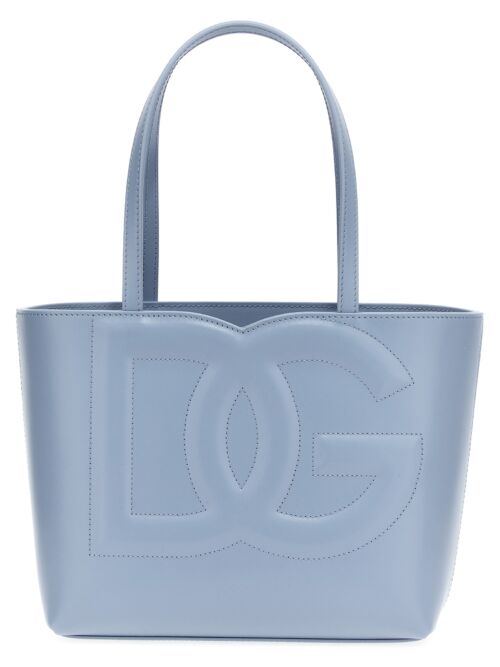 Small logo shopping bag DOLCE & GABBANA Light Blue