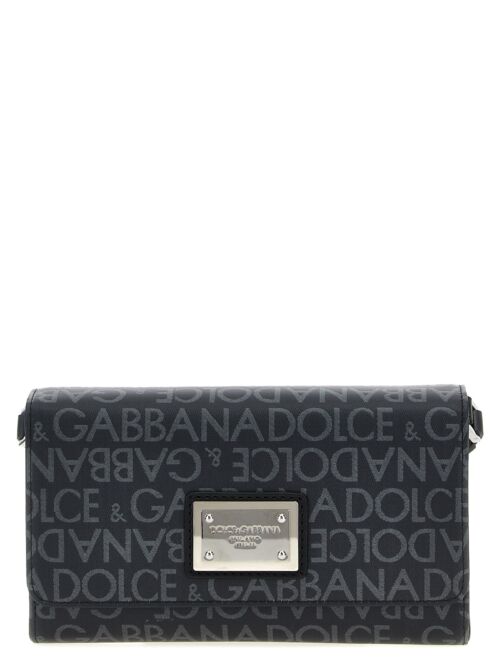 Coated jacquard crossbody bag DOLCE & GABBANA Black