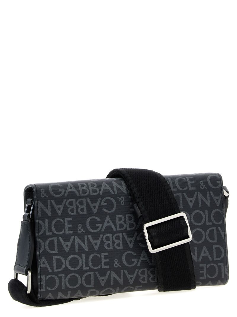 Coated jacquard crossbody bag BM2332AJ7058B969 DOLCE & GABBANA Black