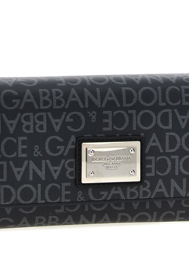 Coated jacquard crossbody bag Man DOLCE & GABBANA Black