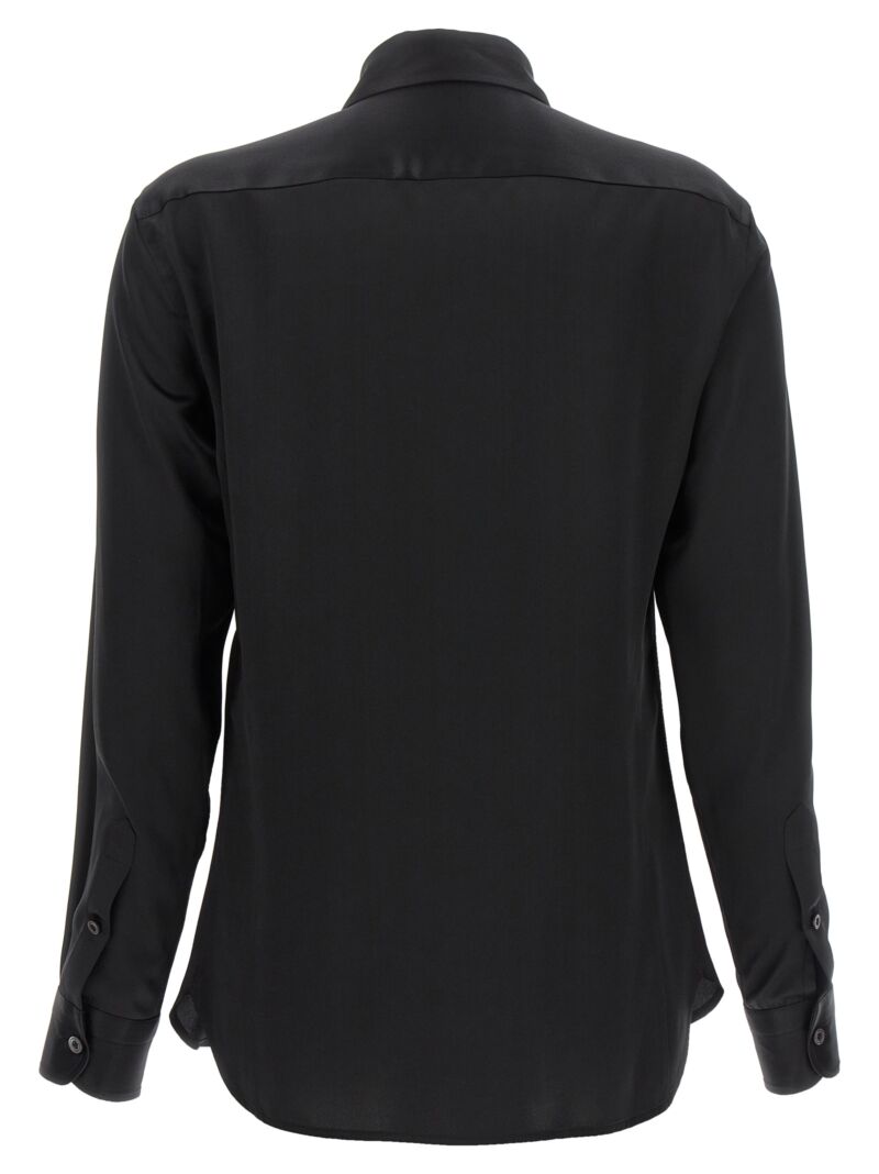 Satin shirt CA3255FAX1178LB999 TOM FORD Black