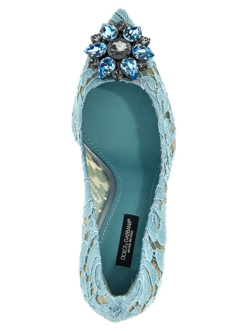 'Bellucci' pumps 57% viscose 36% cotton 5% polyamide 2% silk DOLCE & GABBANA Light Blue