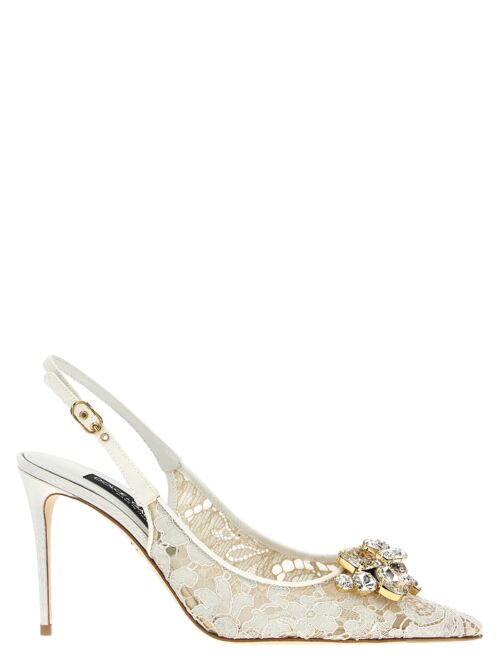 'Rainbow Lace' slingback DOLCE & GABBANA White