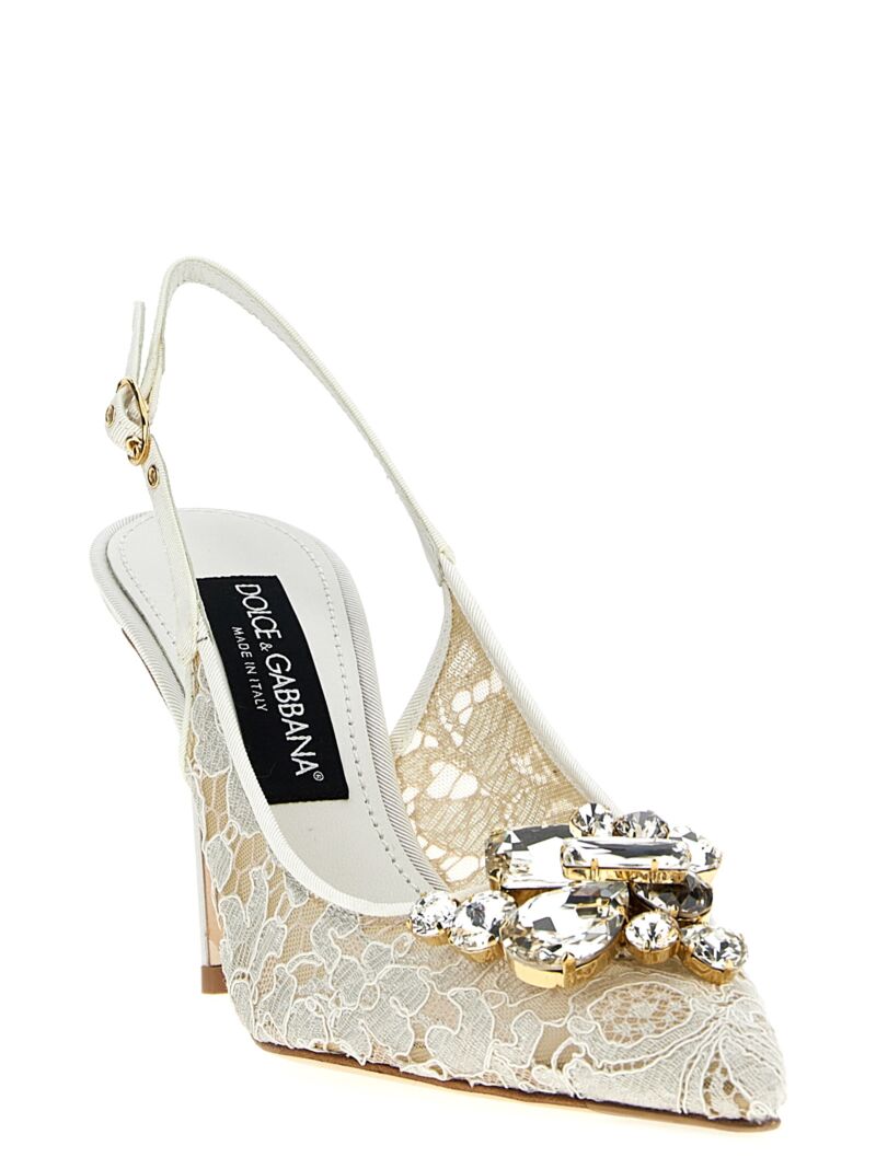 'Rainbow Lace' slingback CG0712AQ07480005 DOLCE & GABBANA White