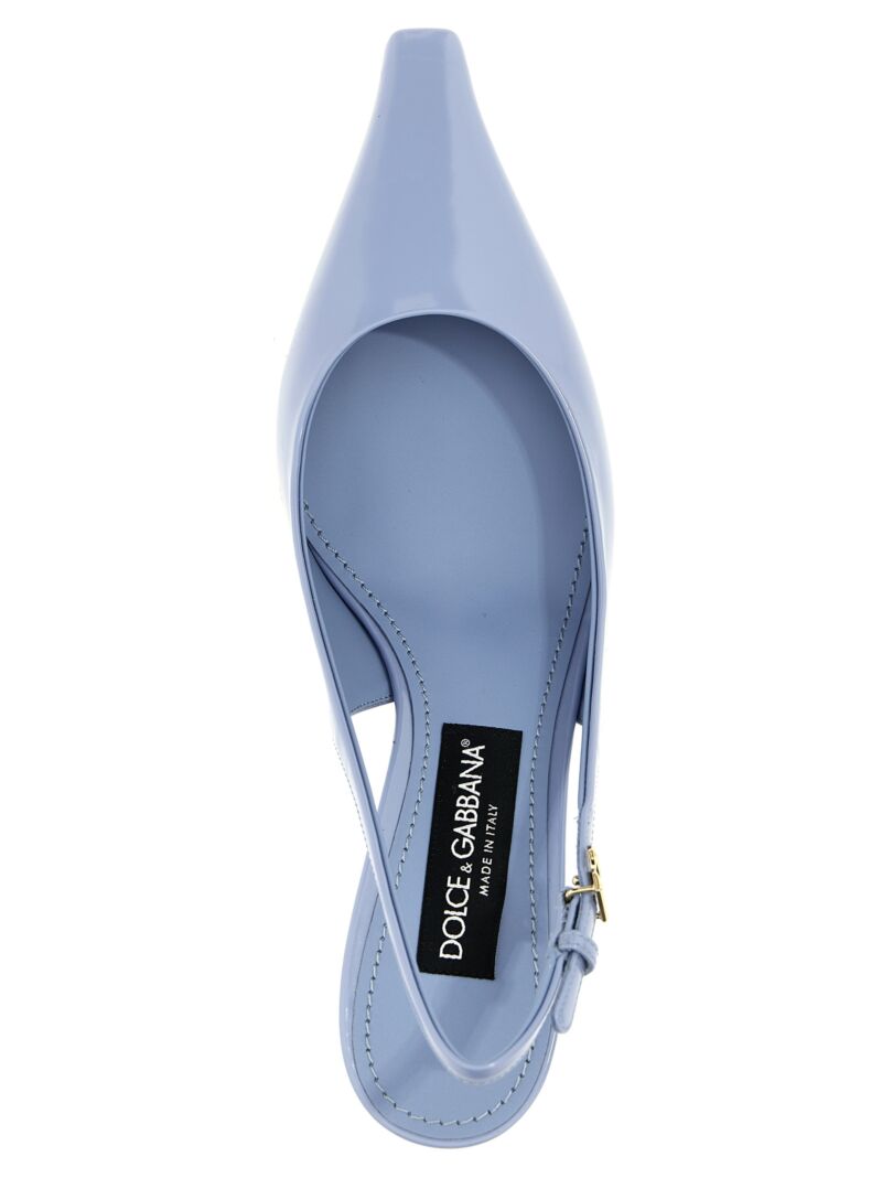 'Mun' slingback 100% calfskin leather (Bos Taurus) DOLCE & GABBANA Light Blue