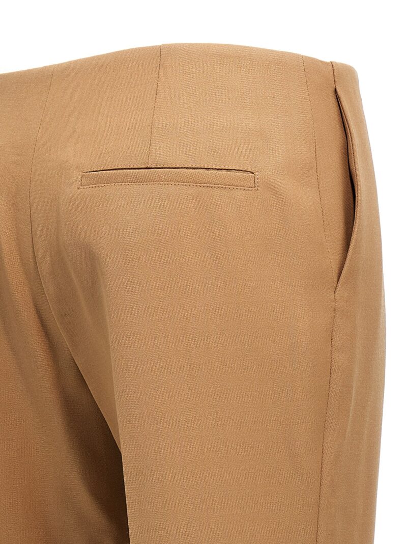 Asymmetrical hem pants 100% sheep wool CHLOÉ Brown