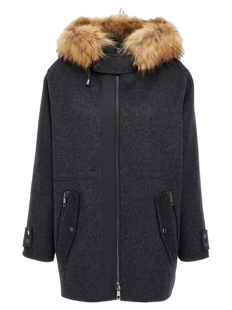 Fur parka P.A.R.O.S.H. Gray