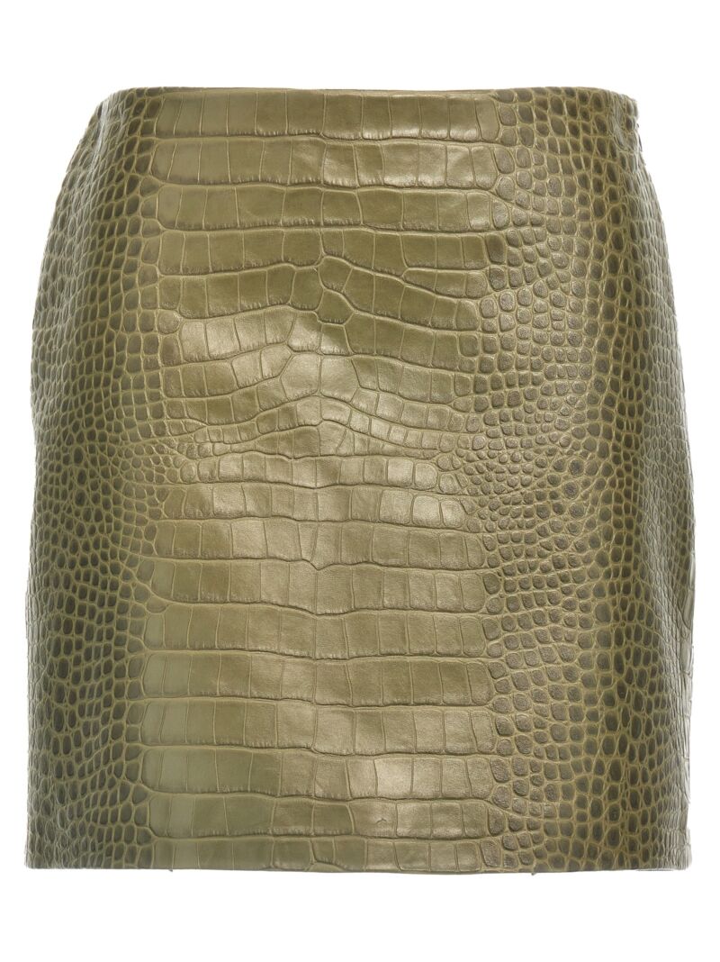 Crocodile print skirt ERMANNO SCERVINO Green