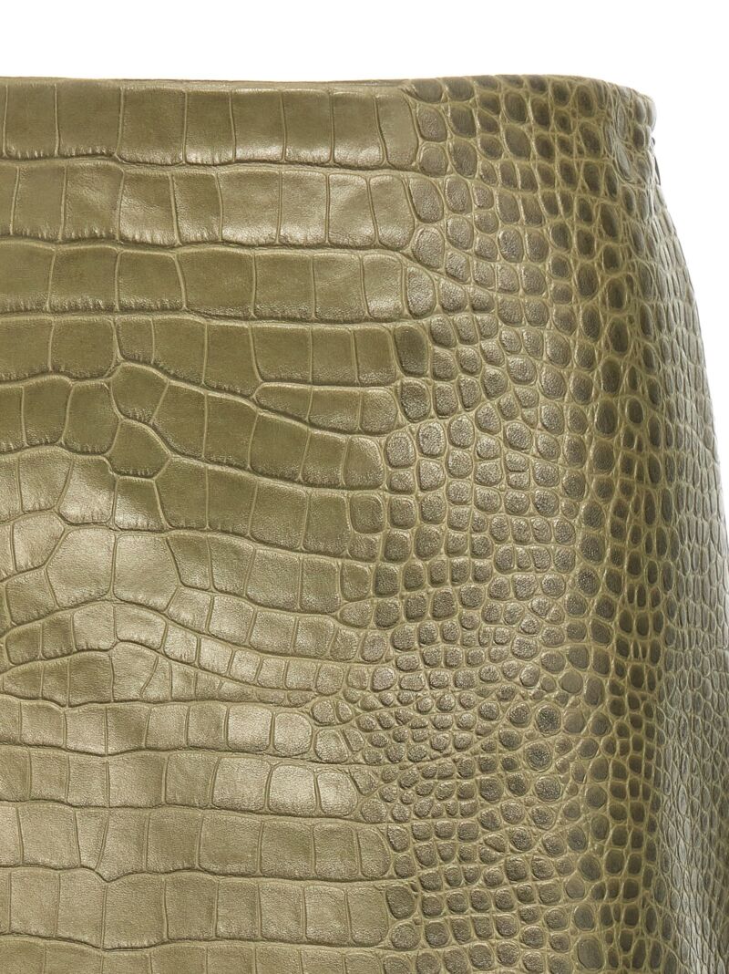 Crocodile print skirt Woman ERMANNO SCERVINO Green