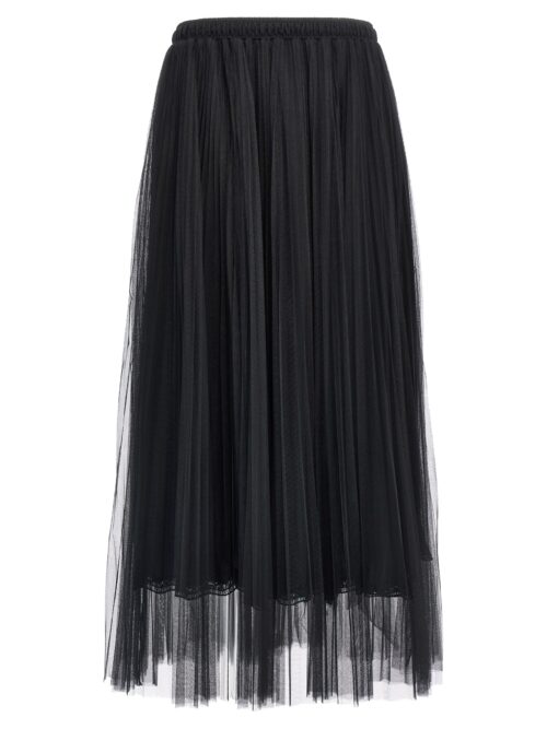 Pleated tulle skirt ERMANNO SCERVINO Black