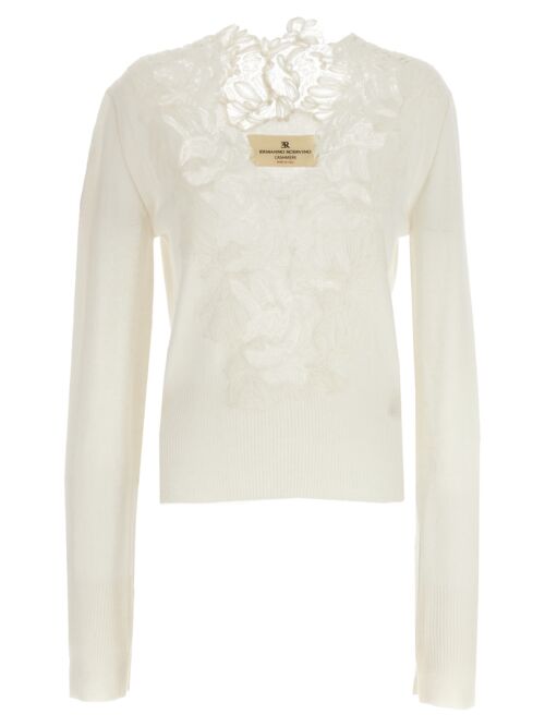 Lace insert sweater ERMANNO SCERVINO White