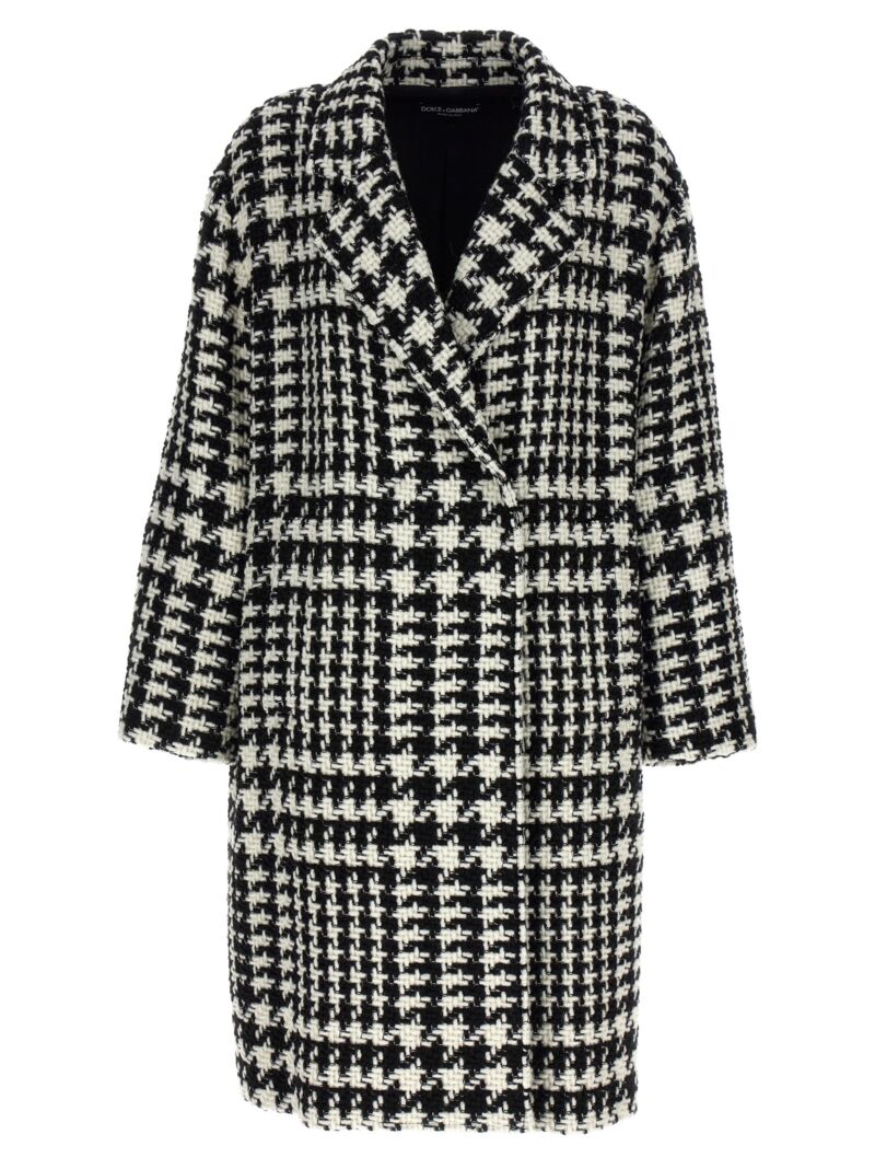 'Pied de Poule' coat DOLCE & GABBANA White/Black