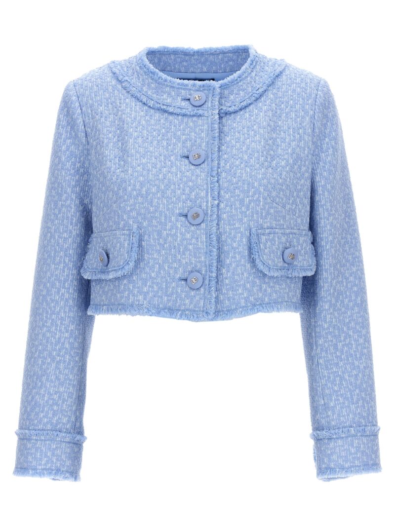 'Rachel' short jacket DOLCE & GABBANA Light Blue