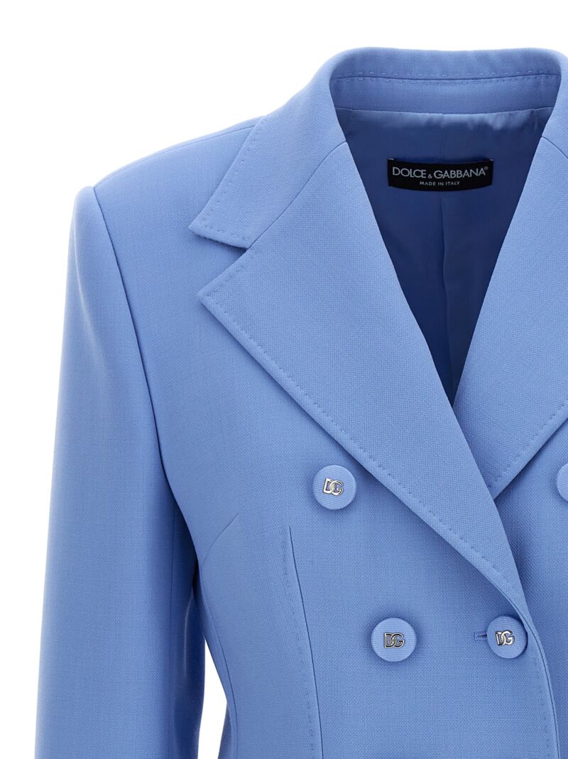 Double-breasted blazer Woman DOLCE & GABBANA Light Blue