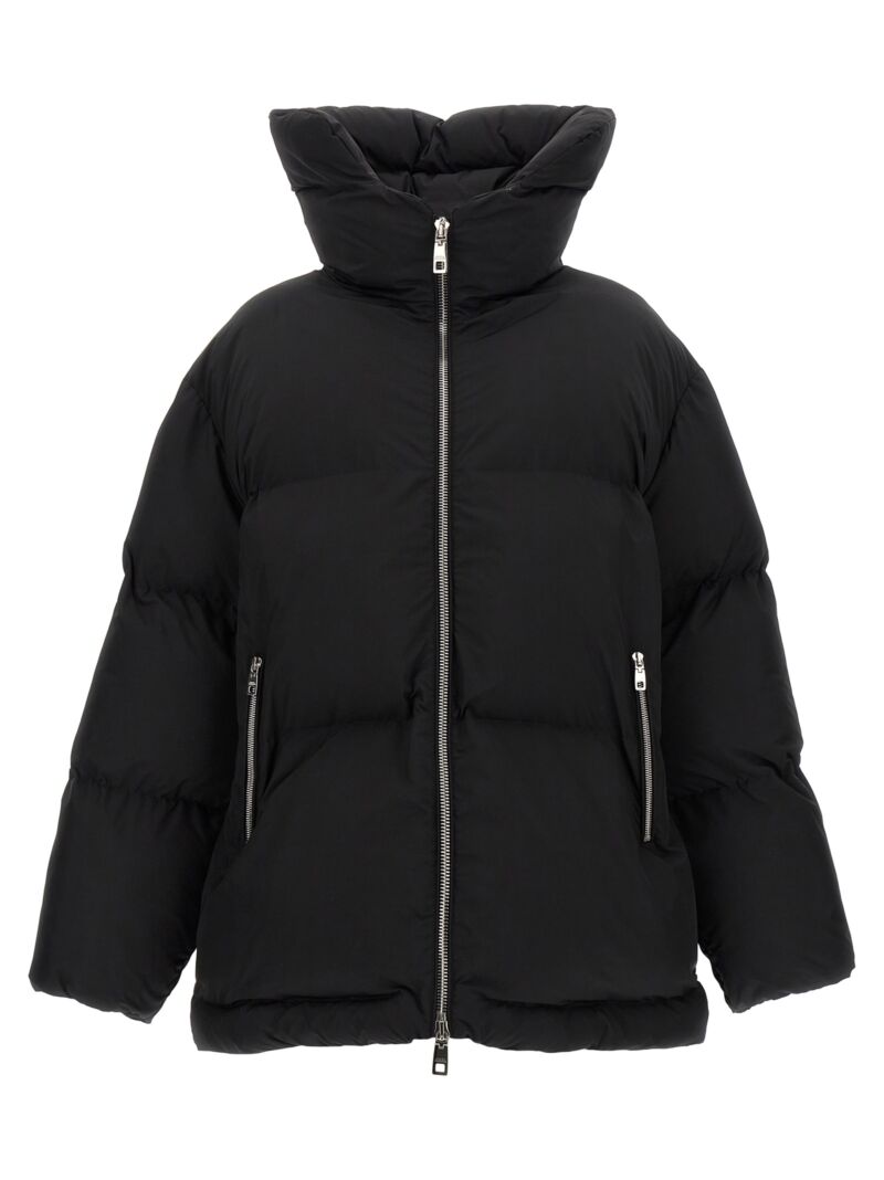 Logo plate down jacket DOLCE & GABBANA Black