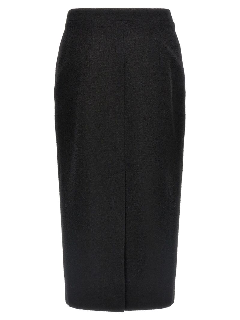 Midi tweed bouclé skirt FABX38500900 ALESSANDRA RICH Black