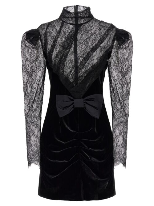 Lace velvet dress ALESSANDRA RICH Black