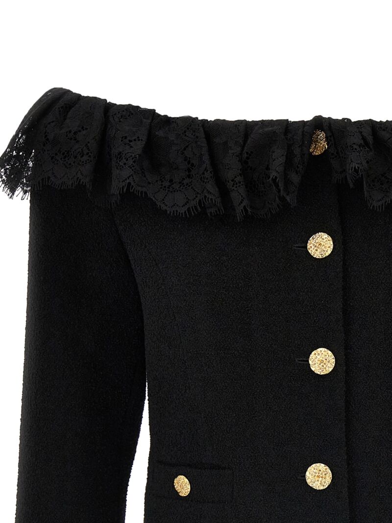 Boucle Tweed Short Jacket Woman ALESSANDRA RICH Black