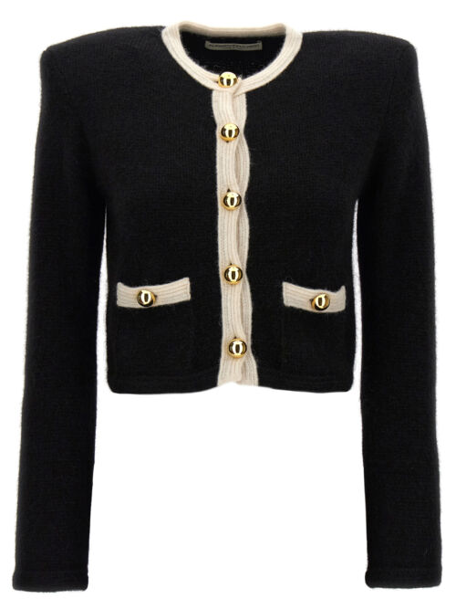 Alpaca cropped cardigan ALESSANDRA RICH Black