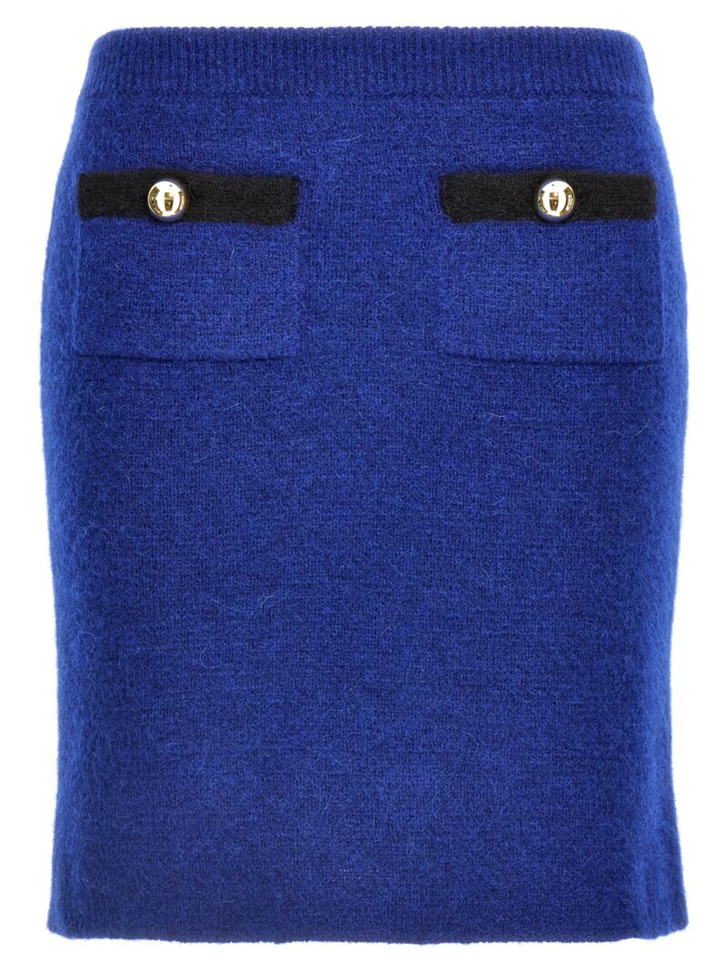 Alpaca mini skirt ALESSANDRA RICH Blue