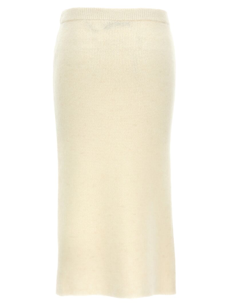 Alpaca midi skirt FABX39630811 ALESSANDRA RICH White