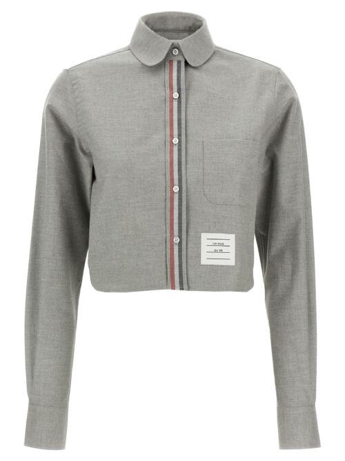 'RWB' cropped shirt THOM BROWNE Gray