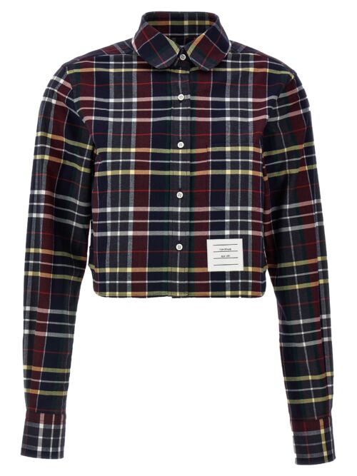 Tartan cropped shirt THOM BROWNE Multicolor