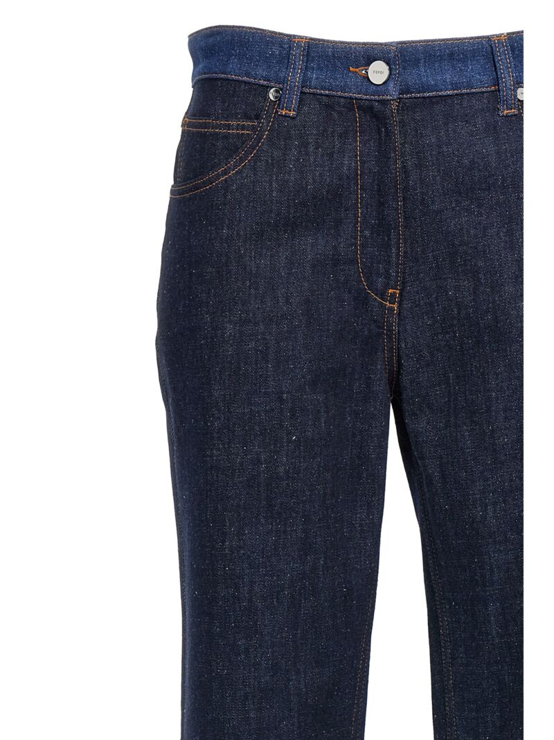 Two-tone jeans Woman FENDI Blue