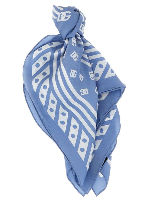 Logo scarf DOLCE & GABBANA Light Blue