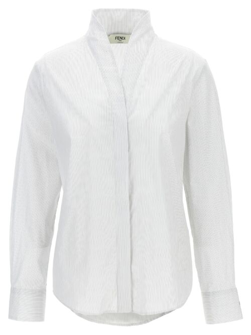 'small striped' shirt FENDI White