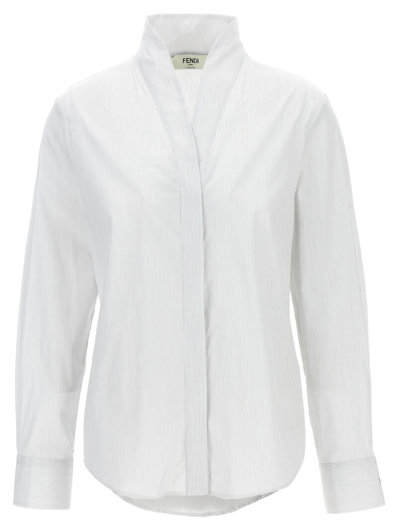 'small striped' shirt FENDI White