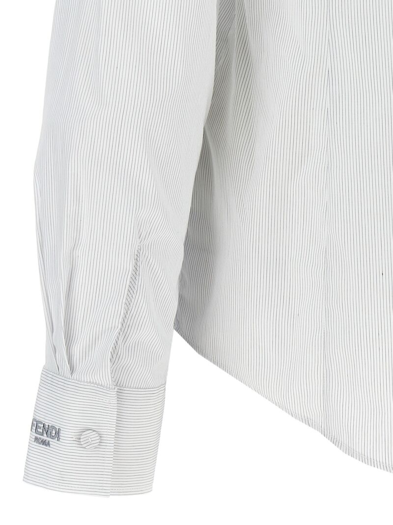 'small striped' shirt 100% cotton FENDI White