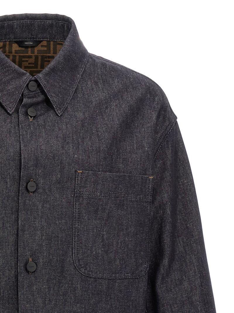 Denim jacket Man FENDI Blue