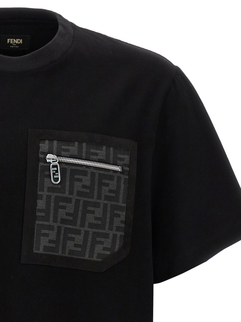 'FF' T-shirt Man FENDI Black