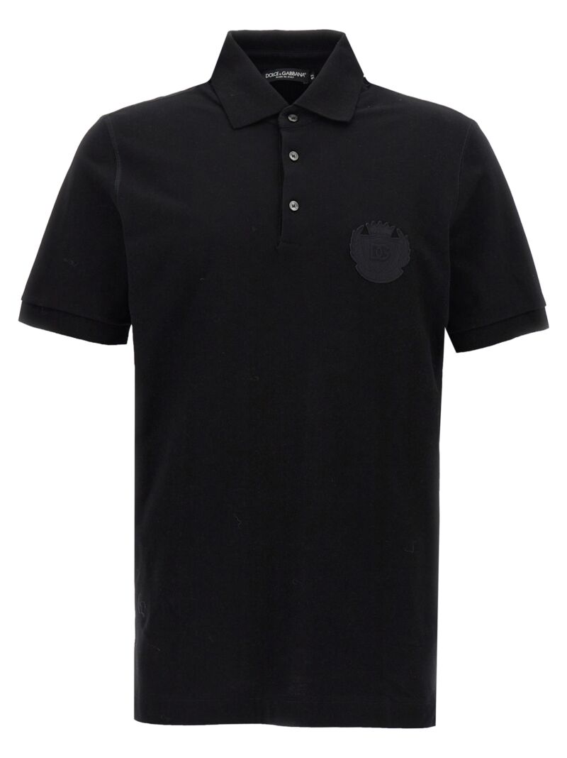 'Patch Logo' polo shirt DOLCE & GABBANA Black