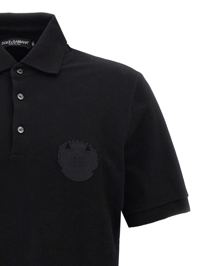 'Patch Logo' polo shirt Man DOLCE & GABBANA Black