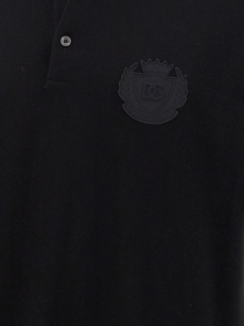 'Patch Logo' polo shirt 100% cotton DOLCE & GABBANA Black