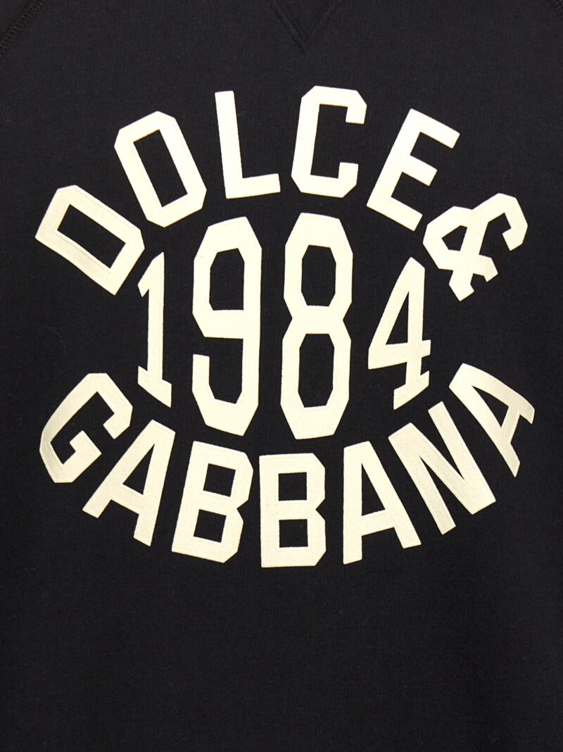 Logo print hoodie 100% cotton DOLCE & GABBANA Black