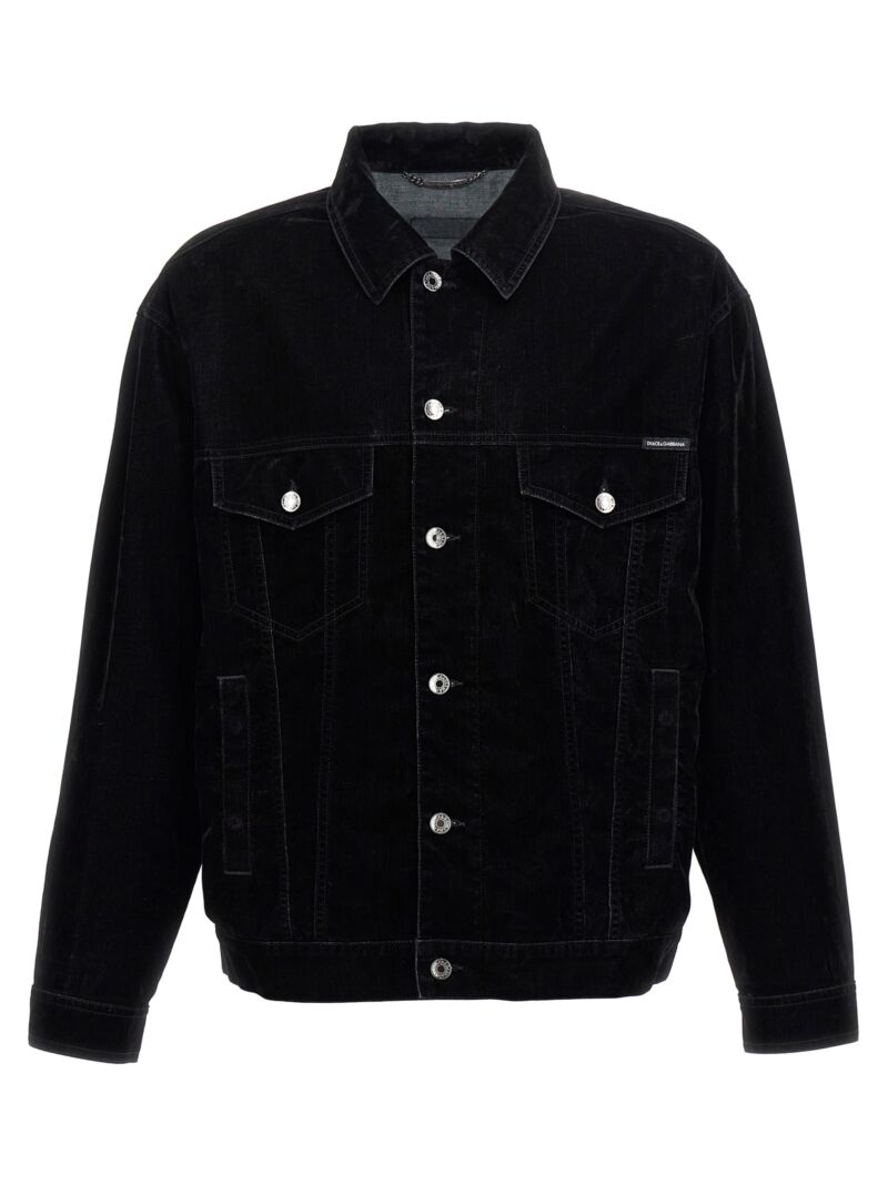 Velvet shirt jacket DOLCE & GABBANA Black