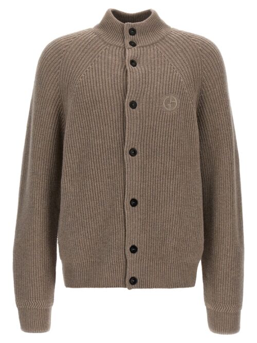 'Baseball' cardigan GIORGIO ARMANI Beige