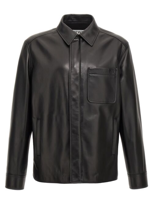 Leather overshirt LOEWE Black