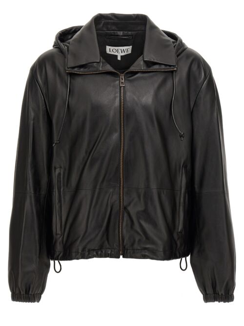 Logo hooded jacket LOEWE Black