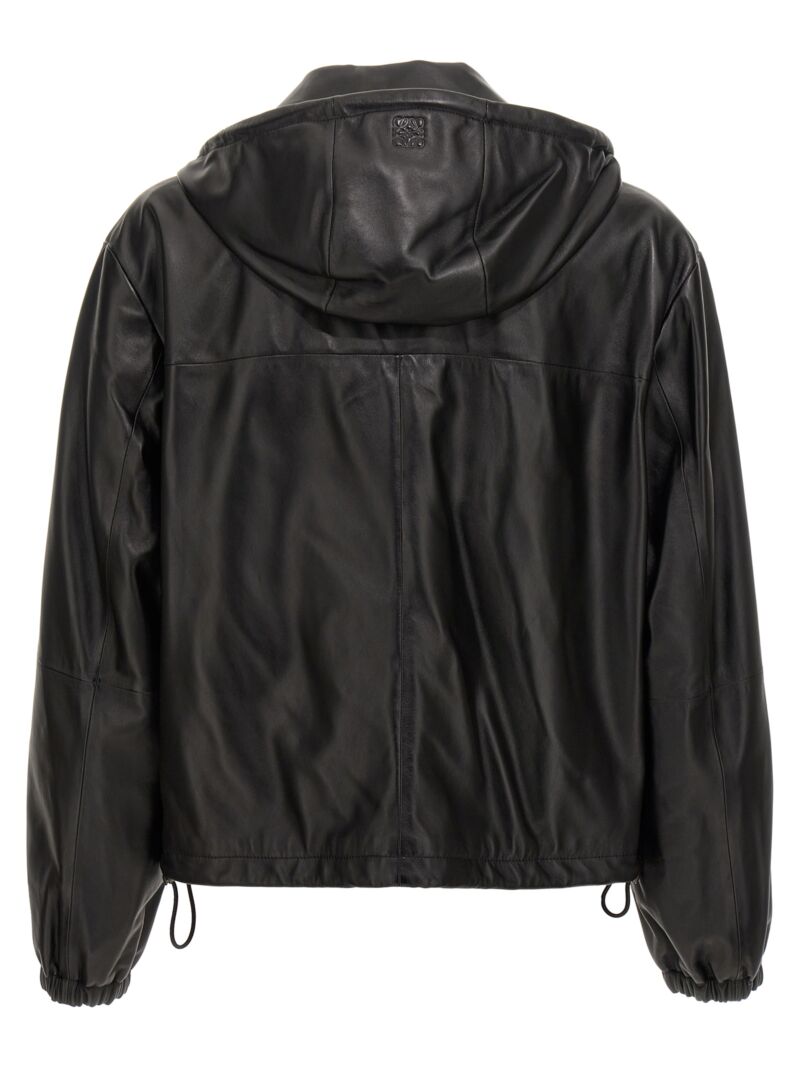 Logo hooded jacket Man LOEWE Black